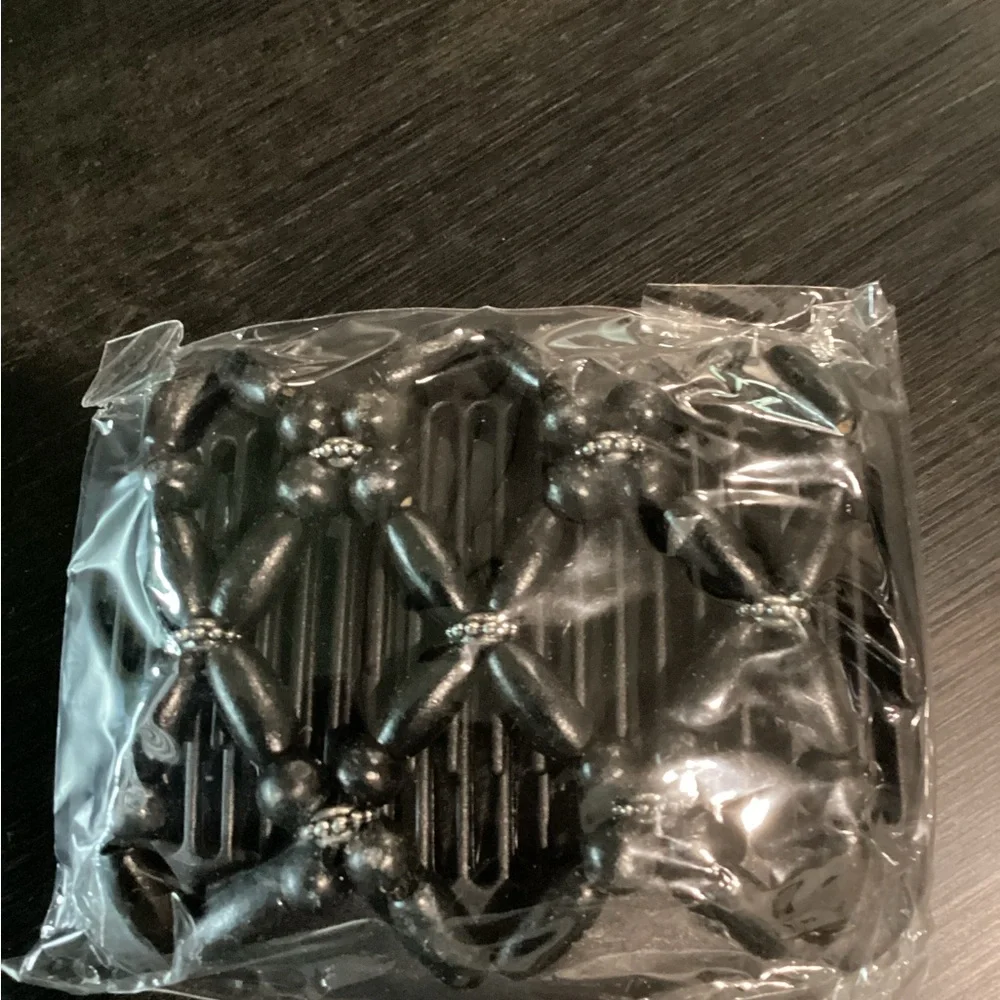 New Angel Wings Beaded Hair Combs Lot of 3